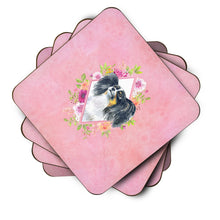 Load image into Gallery viewer, Papillon Pink Flowers Coasters - Set of 4 Lightweight Foam, Absorbent Drink Coasters  CK4165FC