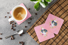 Load image into Gallery viewer, Papillon Pink Flowers Coasters - Set of 4 Lightweight Foam, Absorbent Drink Coasters  CK4165FC