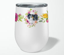 Load image into Gallery viewer, Papillon Pink Flowers Stainless Steel 12 oz Stemless Wine Glass CK4165TBL12