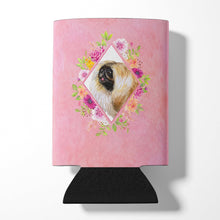 Load image into Gallery viewer, Pekingese Pink Flowers Can or Bottle Hugger CK4166CC