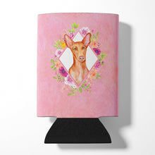 Load image into Gallery viewer, Pharaoh Hound Pink Flowers Can or Bottle Hugger CK4168CC