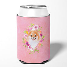 Load image into Gallery viewer, Pomeranian #1 Pink Flowers Can or Bottle Hugger CK4169CC