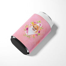 Load image into Gallery viewer, Pomeranian #1 Pink Flowers Can or Bottle Hugger CK4169CC