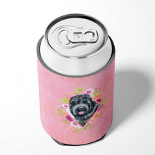 Load image into Gallery viewer, Russian Black Terrier Pink Flowers Can or Bottle Hugger CK4176CC