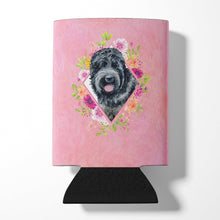 Load image into Gallery viewer, Russian Black Terrier Pink Flowers Can or Bottle Hugger CK4176CC