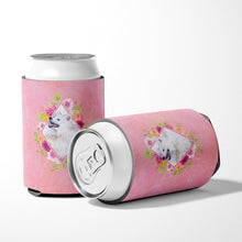 Load image into Gallery viewer, Samoyed Pink Flowers Can or Bottle Hugger CK4177CC