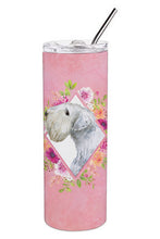 Load image into Gallery viewer, Sealyham Terrier Pink Flowers Double Walled Stainless Steel 20 oz Skinny Tumbler CK4180TBL20