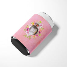 Load image into Gallery viewer, Shih Tzu Pink Flowers Can or Bottle Hugger CK4184CC