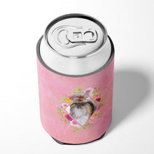 Load image into Gallery viewer, Shih Tzu Pink Flowers Can or Bottle Hugger CK4184CC