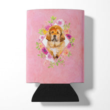 Load image into Gallery viewer, Tibetian Mastiff Puppy Pink Flowers Can or Bottle Hugger CK4189CC
