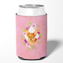 Load image into Gallery viewer, Toy Terrier Pink Flowers Can or Bottle Hugger CK4190CC