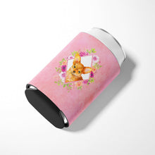 Load image into Gallery viewer, Toy Terrier Pink Flowers Can or Bottle Hugger CK4190CC