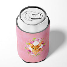 Load image into Gallery viewer, Toy Terrier Pink Flowers Can or Bottle Hugger CK4190CC