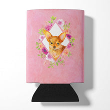 Load image into Gallery viewer, Toy Terrier Pink Flowers Can or Bottle Hugger CK4190CC