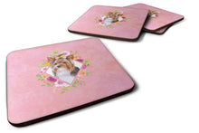 Load image into Gallery viewer, Yorkshire Terrier #1 Pink Flowers Coasters - Set of 4 Lightweight Foam, Absorbent Drink Coasters  CK4194FC