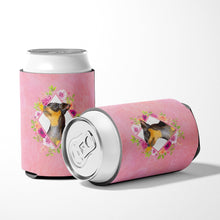 Load image into Gallery viewer, Black Miniature Pinscher Pink Flowers Can or Bottle Hugger CK4196CC