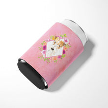 Load image into Gallery viewer, Fox Terrier Pink Flowers Can or Bottle Hugger CK4199CC