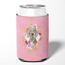 Load image into Gallery viewer, Weimaraner Pink Flowers Can or Bottle Hugger CK4205CC
