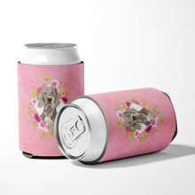 Load image into Gallery viewer, Weimaraner Pink Flowers Can or Bottle Hugger CK4205CC
