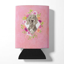 Load image into Gallery viewer, Weimaraner Pink Flowers Can or Bottle Hugger CK4205CC
