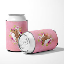 Load image into Gallery viewer, Dachshund Pink Flowers Can or Bottle Hugger CK4207CC