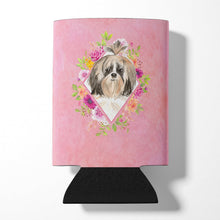 Load image into Gallery viewer, Shih Tzu Pink Flowers Can or Bottle Hugger CK4212CC