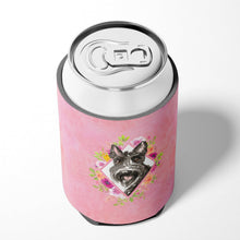 Load image into Gallery viewer, Scottish Terrier Pink Flowers Can or Bottle Hugger CK4214CC
