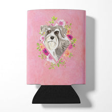 Load image into Gallery viewer, Schnauzer #1 Pink Flowers Can or Bottle Hugger CK4215CC