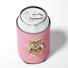 Load image into Gallery viewer, Norwich Terrier Pink Flowers Can or Bottle Hugger CK4220CC