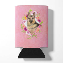 Load image into Gallery viewer, German Shepherd Pink Flowers Can or Bottle Hugger CK4237CC