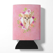 Load image into Gallery viewer, Chihuahua Pink Flowers Can or Bottle Hugger CK4245CC