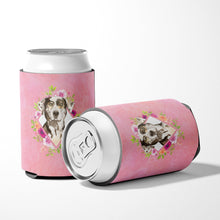 Load image into Gallery viewer, Catahoula Leopard Dog Pink Flowers Can or Bottle Hugger CK4249CC