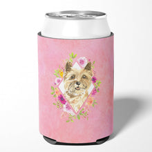 Load image into Gallery viewer, Cairn Terrier Pink Flowers Can or Bottle Hugger CK4250CC