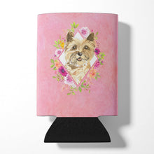 Load image into Gallery viewer, Cairn Terrier Pink Flowers Can or Bottle Hugger CK4250CC