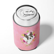 Load image into Gallery viewer, Boston Terrier Pink Flowers Can or Bottle Hugger CK4257CC