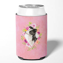 Load image into Gallery viewer, Border Collie Pink Flowers Can or Bottle Hugger CK4258CC