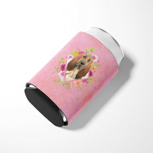Load image into Gallery viewer, Bloodhound Pink Flowers Can or Bottle Hugger CK4259CC