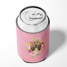Load image into Gallery viewer, Bloodhound Pink Flowers Can or Bottle Hugger CK4259CC