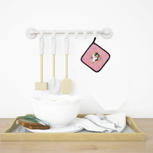Load image into Gallery viewer, Bernese Mountain Dog Pink Flowers Pot Holders - Set of 2 - Heat-Resistant Kitchen Essentials CK4264PTHD