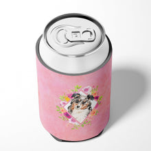 Load image into Gallery viewer, Australian Shepherd Pink Flowers Can or Bottle Hugger CK4267CC