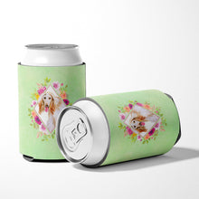 Load image into Gallery viewer, Afghan Hound Green Flowers Can or Bottle Hugger CK4270CC