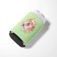 Load image into Gallery viewer, Akita Green Flowers Can or Bottle Hugger CK4271CC
