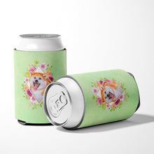 Load image into Gallery viewer, Akita Green Flowers Can or Bottle Hugger CK4271CC