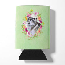 Load image into Gallery viewer, Alaskan Malamute Green Flowers Can or Bottle Hugger CK4272CC