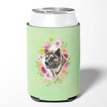 Load image into Gallery viewer, Akita Green Flowers Can or Bottle Hugger CK4273CC
