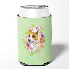 Load image into Gallery viewer, Bull Terrier Green Flowers Can or Bottle Hugger CK4274CC