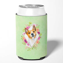 Load image into Gallery viewer, Basenji Green Flowers Can or Bottle Hugger CK4275CC