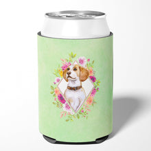 Load image into Gallery viewer, Beagle Green Flowers Can or Bottle Hugger CK4277CC