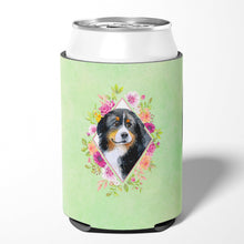 Load image into Gallery viewer, Bernese Mountain Dog Green Flowers Can or Bottle Hugger CK4278CC