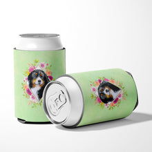 Load image into Gallery viewer, Bernese Mountain Dog Green Flowers Can or Bottle Hugger CK4278CC